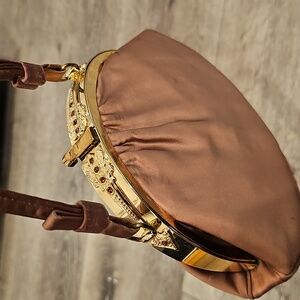 Vintage 1950 RARE evening clutch small After Five satin handbag